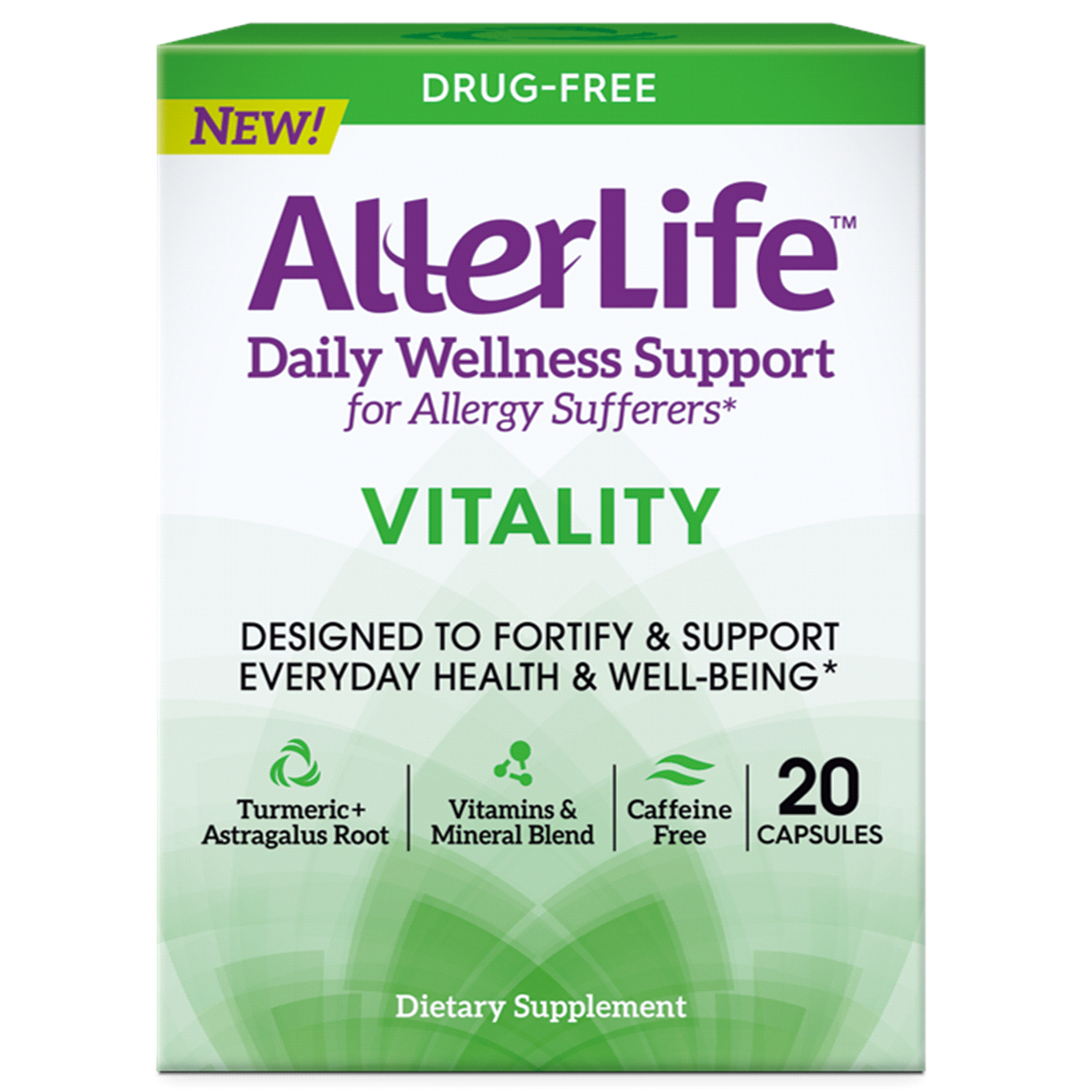 slide 1 of 1, AllerLife Daily Wellness Support Vitality Capsules, 20 ct