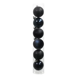 6 Pack 45mm Black Celestial Halloween Ball Ornaments By Ashland