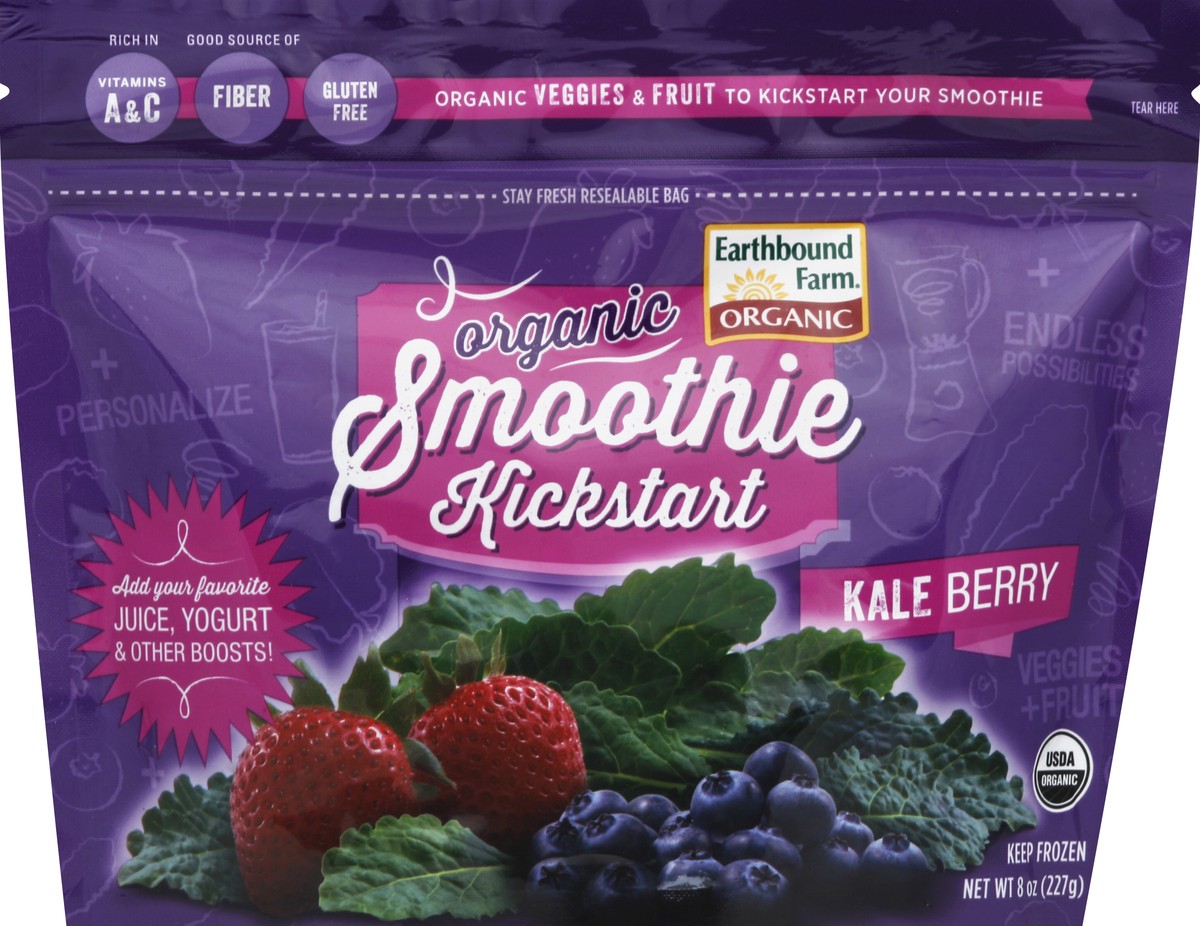 slide 2 of 2, Earthbound Farm Organic Kale Berry Kickstart Smoothie, 8 oz