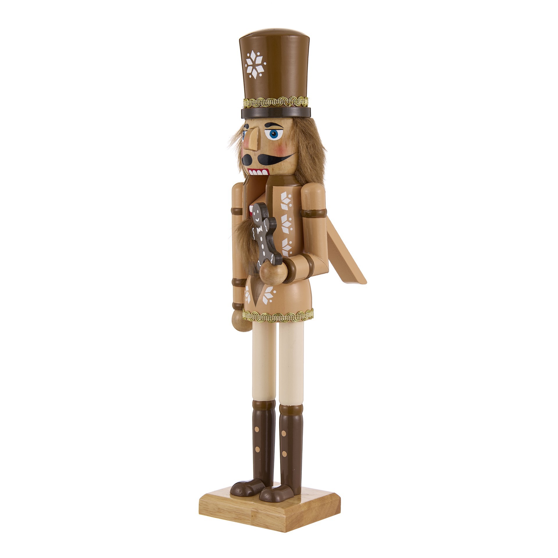 slide 3 of 3, 15.75" Gingerbread Nutcracker With Gingerbread Man By Ashland, 4.33 in x 3.54 in x 15.75 in