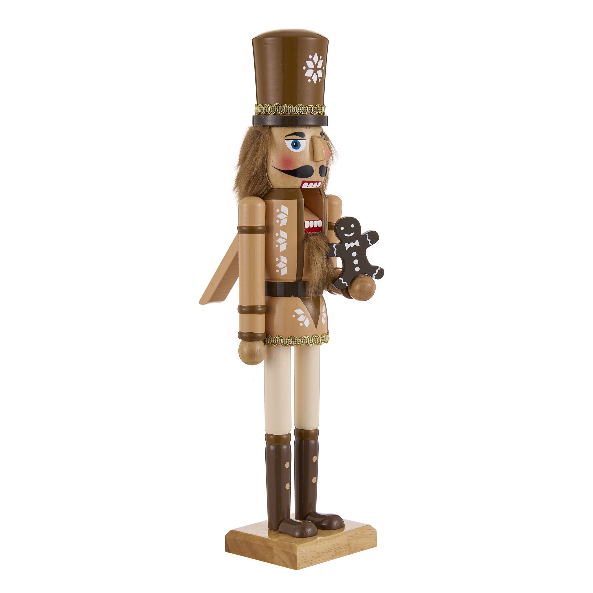slide 2 of 3, 15.75" Gingerbread Nutcracker With Gingerbread Man By Ashland, 4.33 in x 3.54 in x 15.75 in