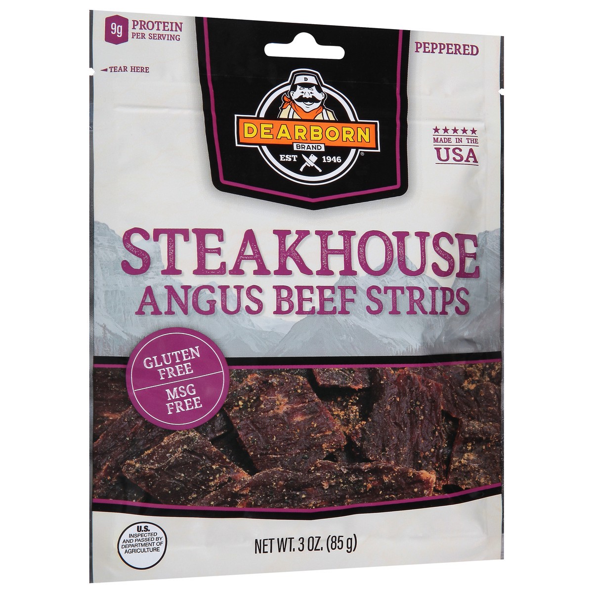 slide 6 of 9, Dearborn Jerky Angus Steak Strips, 3 oz