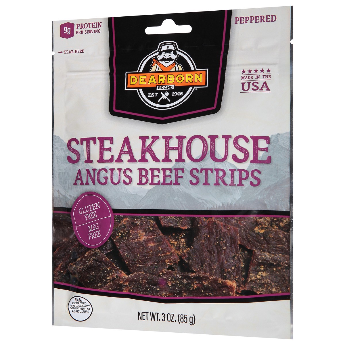 slide 7 of 9, Dearborn Jerky Angus Steak Strips, 3 oz