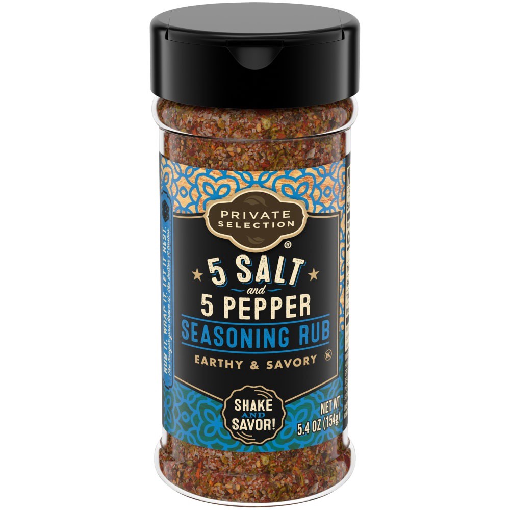 slide 2 of 3, Private Selection 5 Salt 5 Pepper Seasoning Rub, 5.4 oz