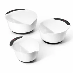 Oxo Softworks Plastic Mixing Bowl Set - Black/White