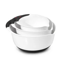 Oxo Softworks Plastic Mixing Bowl Set - Black/White