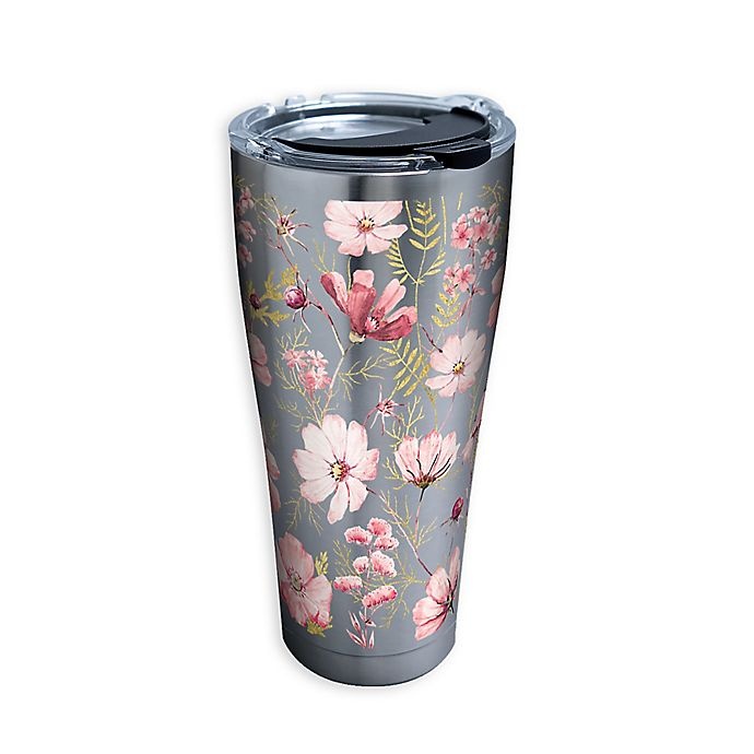 slide 1 of 1, Tervis Pale Tonal Chic Floral Stainless Steel Tumbler with Lid, 30 oz