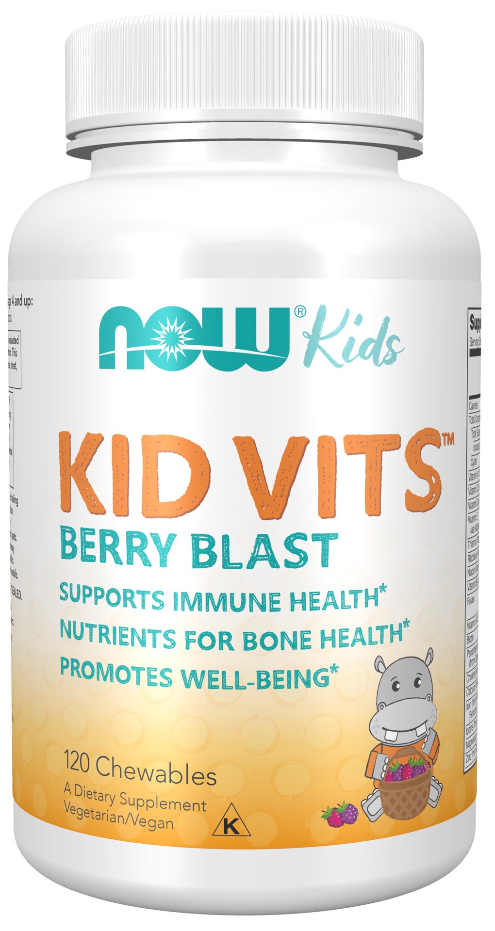 slide 1 of 4, NOW Kids Kid Vits™ Berry Blast - 120 Chewables, 120 ct