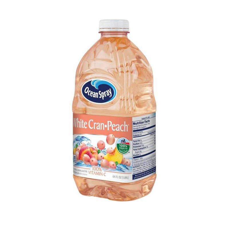 slide 4 of 4, Ocean Spray White-Cran Peach 64oz, 64 fl oz