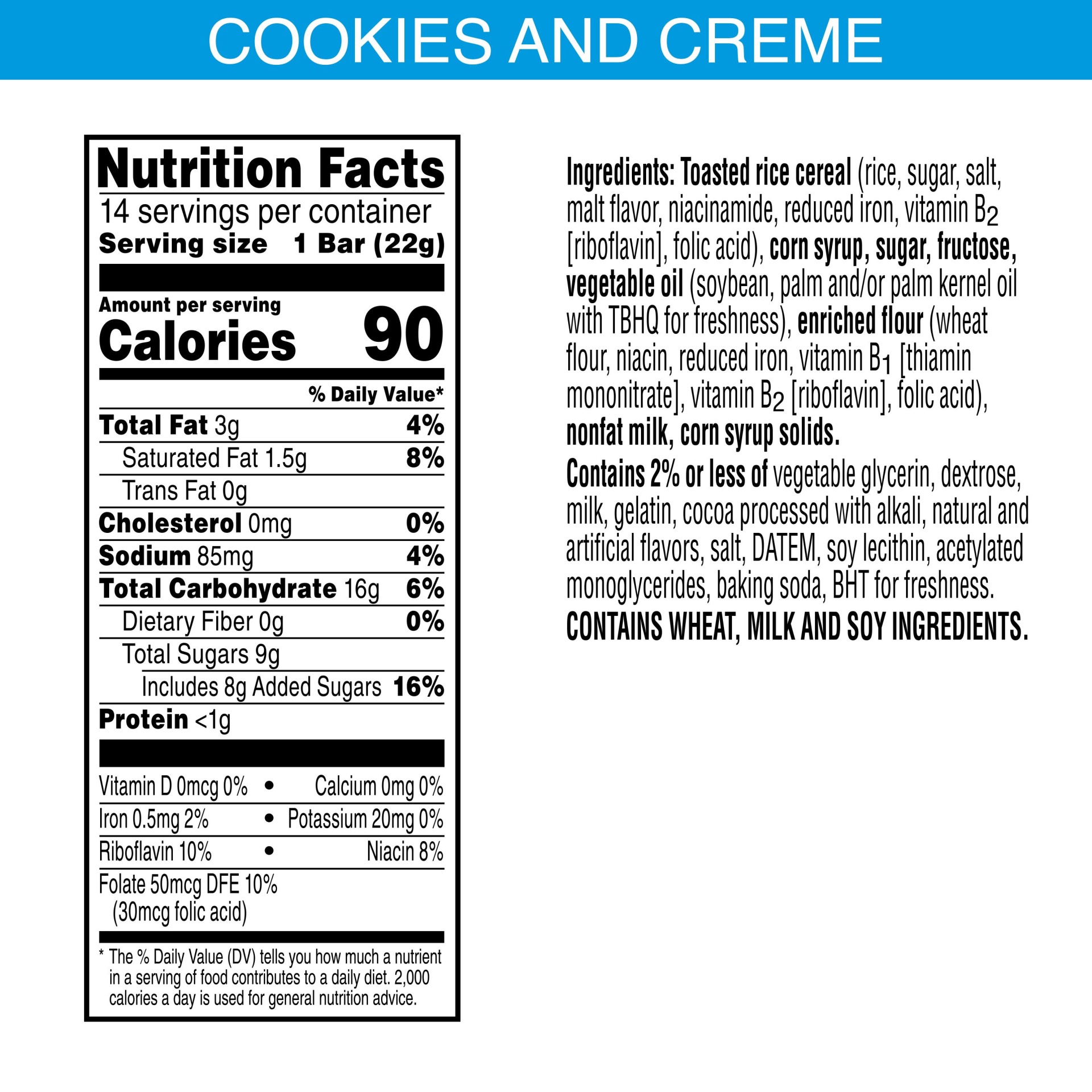slide 3 of 7, Kellogg's Rice Krispies Treats Marshmallow Snack Bars, Kids Snacks, Cookies'n'Creme, 10.9 oz
