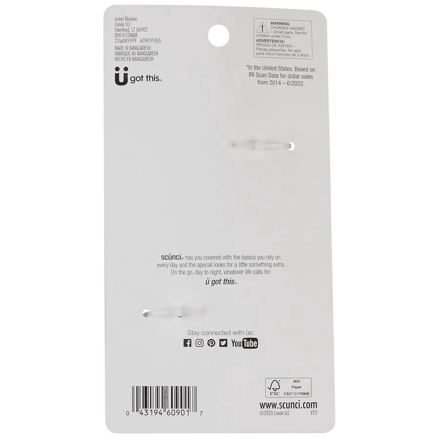 slide 2 of 3, scünci Scunci Claw Clip, 1 ct