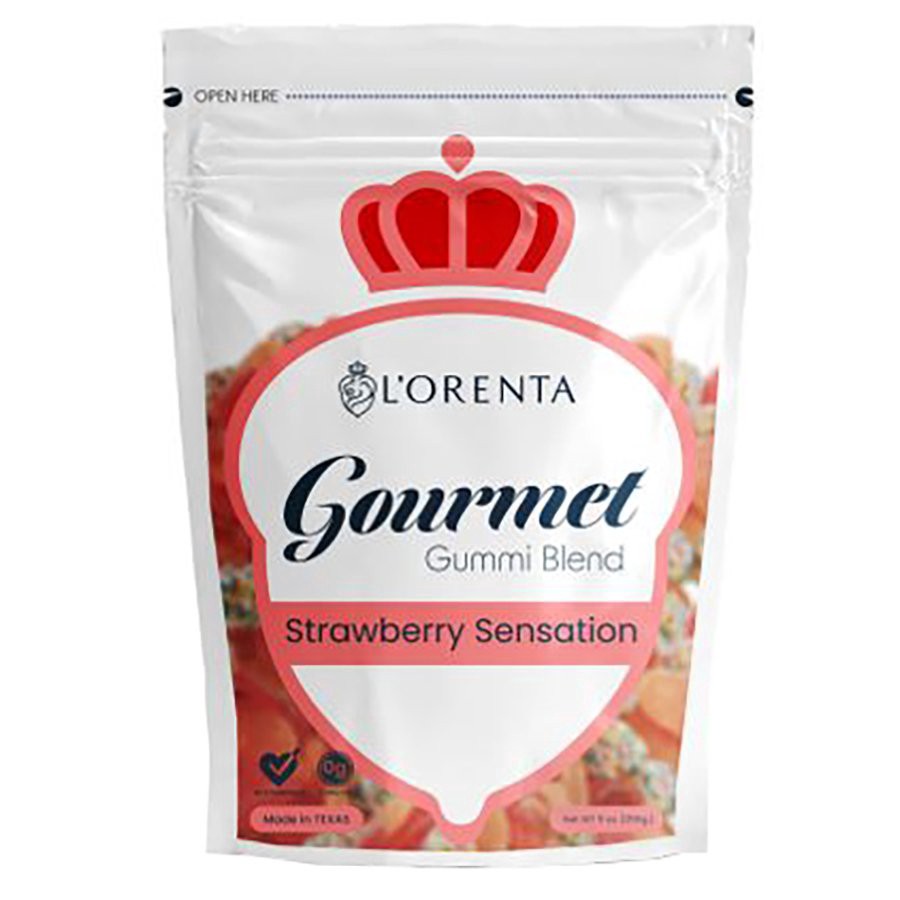 slide 1 of 1, L'Orenta Gourmet Gummi Blend - Strawberry Sensation, 9 oz