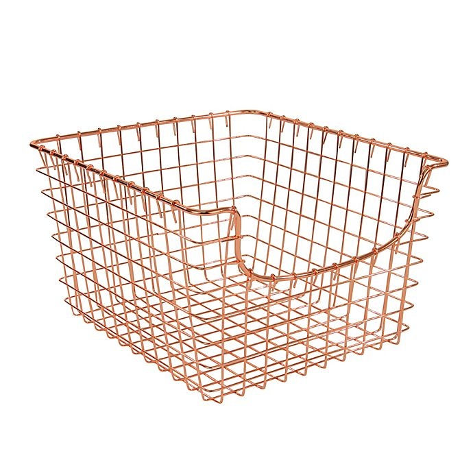 slide 1 of 3, Spectrum Medium Metal Scoop Basket - Copper, 1 ct