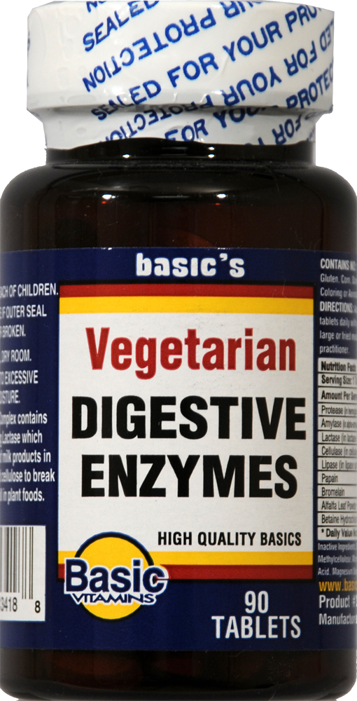 slide 1 of 1, Basic Vegetarian Digestive Enzymes Tablets, 90 ct