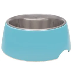 Retro Bowl Small Pet Bowl - Electric Blue