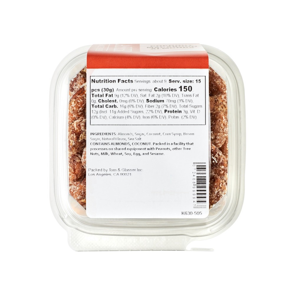 slide 3 of 3, Torn & Glasser Torn Glasser Coconut Macaroon Almonds, 10 oz