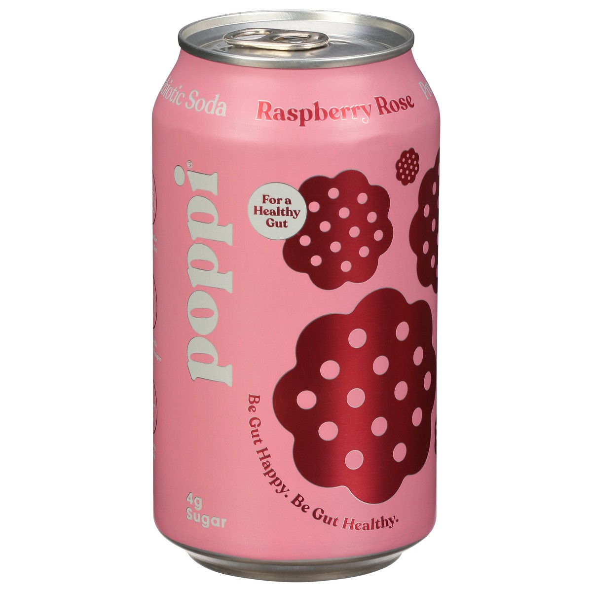 slide 2 of 9, Poppi Raspberry Rose Prebiotic Soda 12 fl oz, 12 fl oz