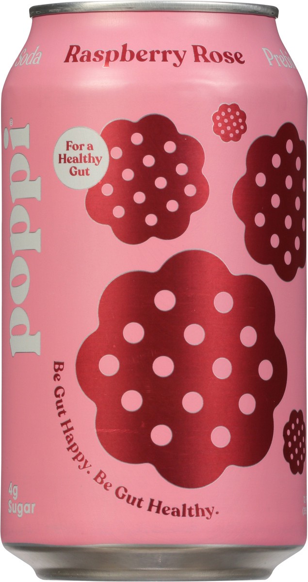 slide 6 of 9, Poppi Raspberry Rose Prebiotic Soda 12 fl oz, 12 fl oz