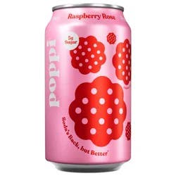 Poppi Raspberry Rose Prebiotic Soda Can