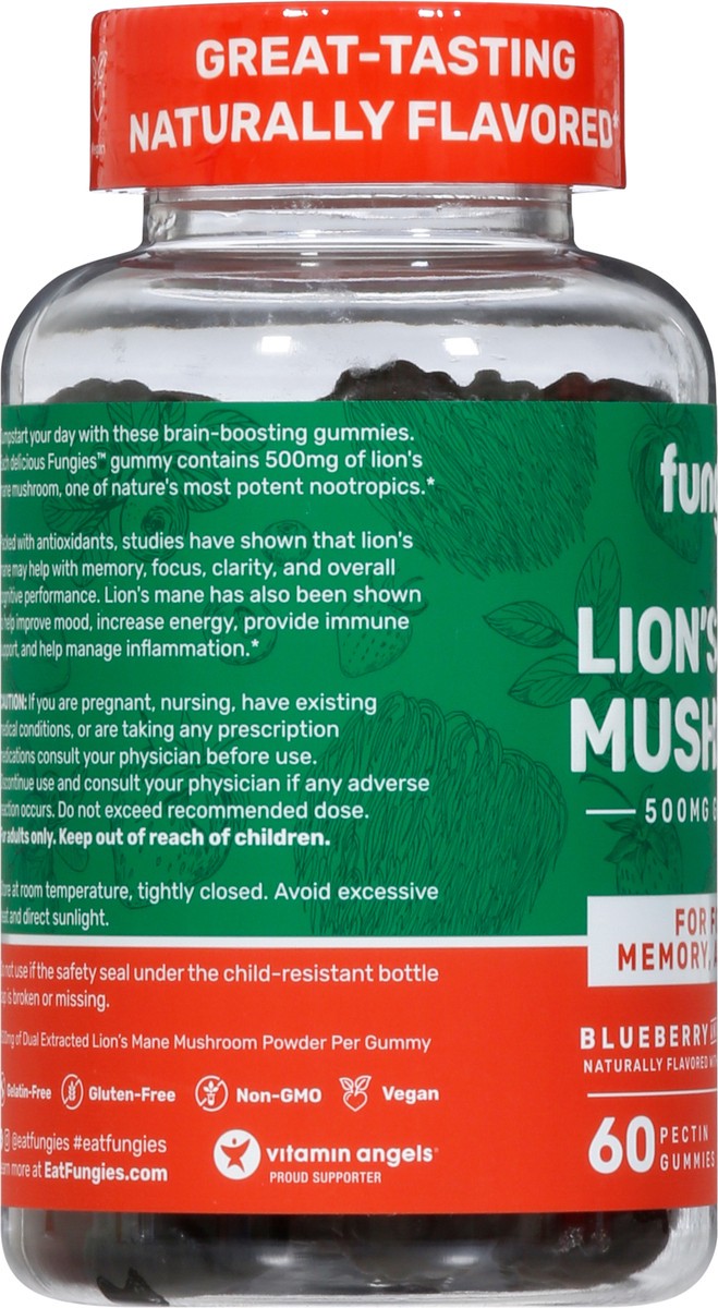 slide 6 of 9, Fungies Blueberry and Strawberry Lion's Mane Mushroom 60 Gummies, 60 ct