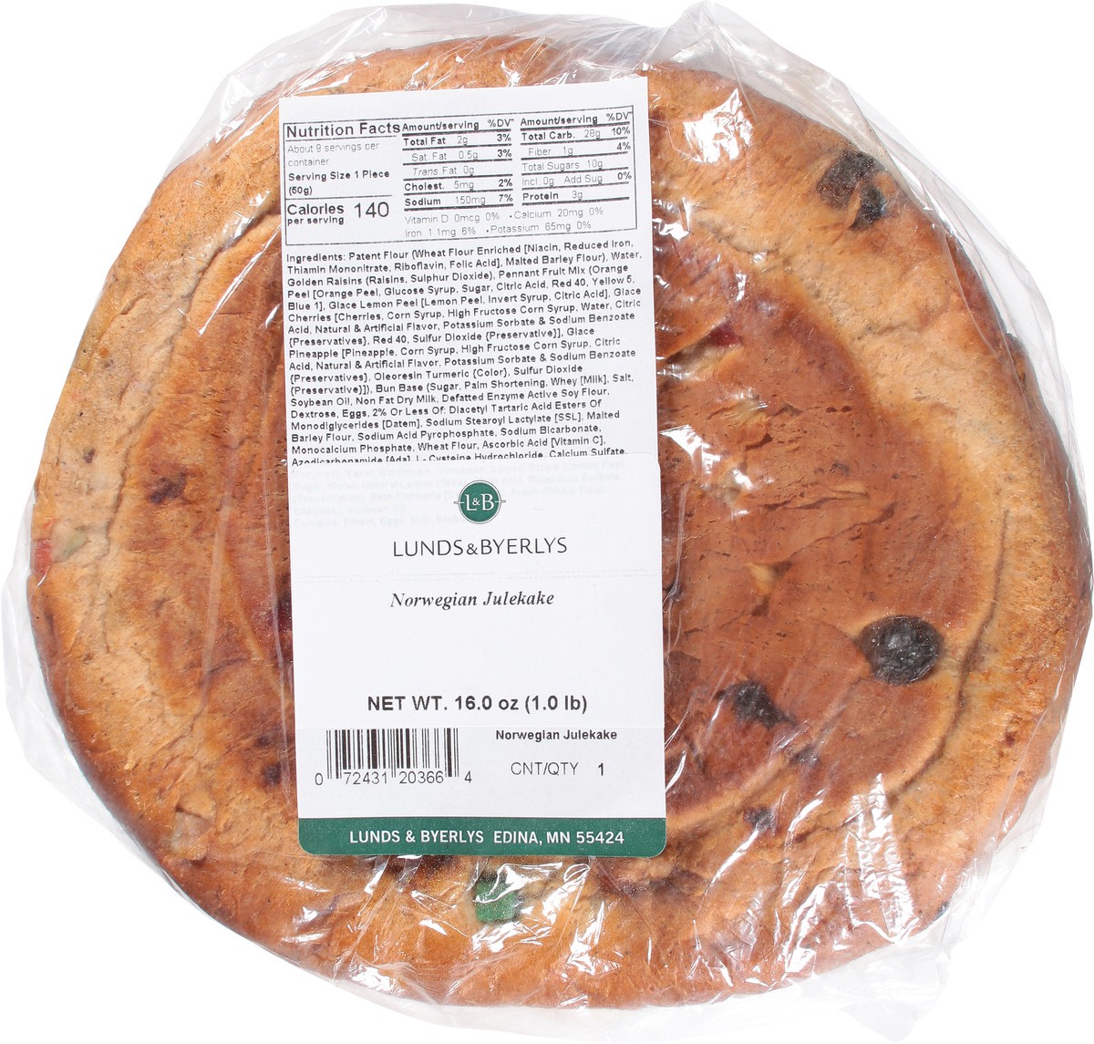 slide 6 of 9, Lunds & Byerlys Julekake 16 oz, 16 oz