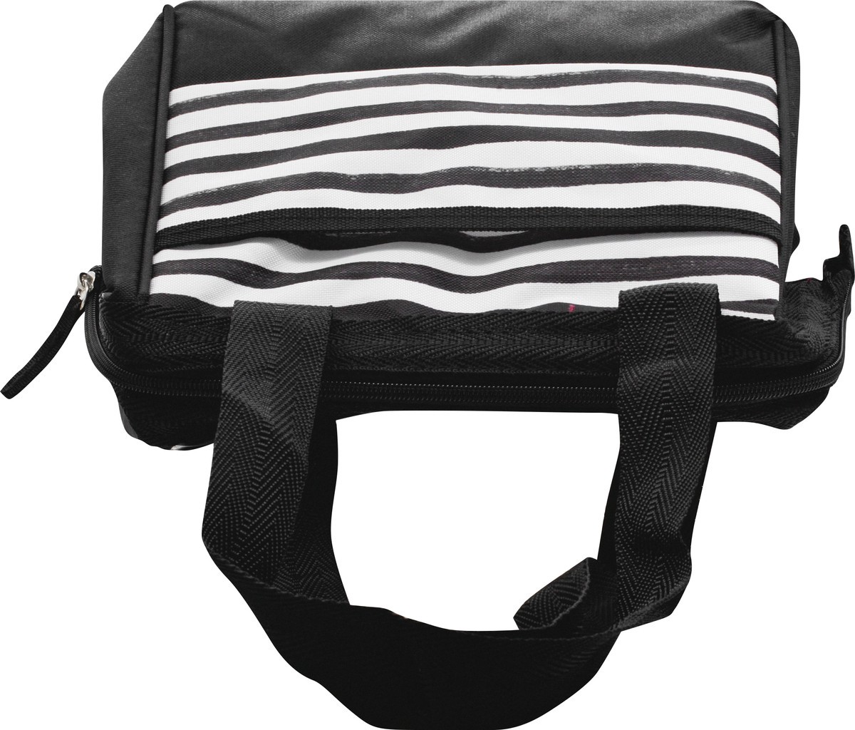 slide 4 of 8, Igloo Cooler Bag, Black/White Stripes, Leftover Tote, 9 Cans, 1 ct