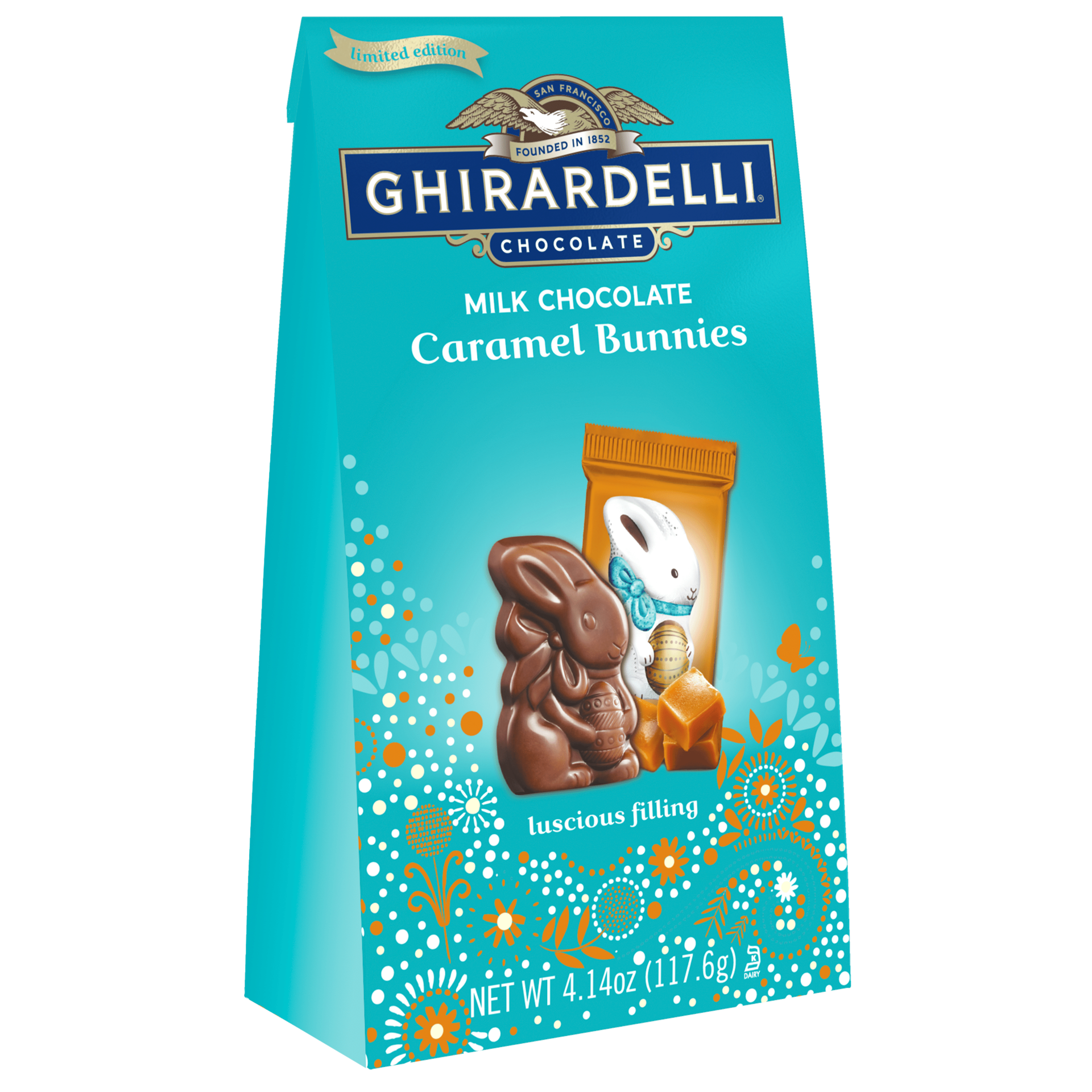 slide 1 of 5, Ghirardelli Milk Chocolate Bunny Caramel, 4.14 oz