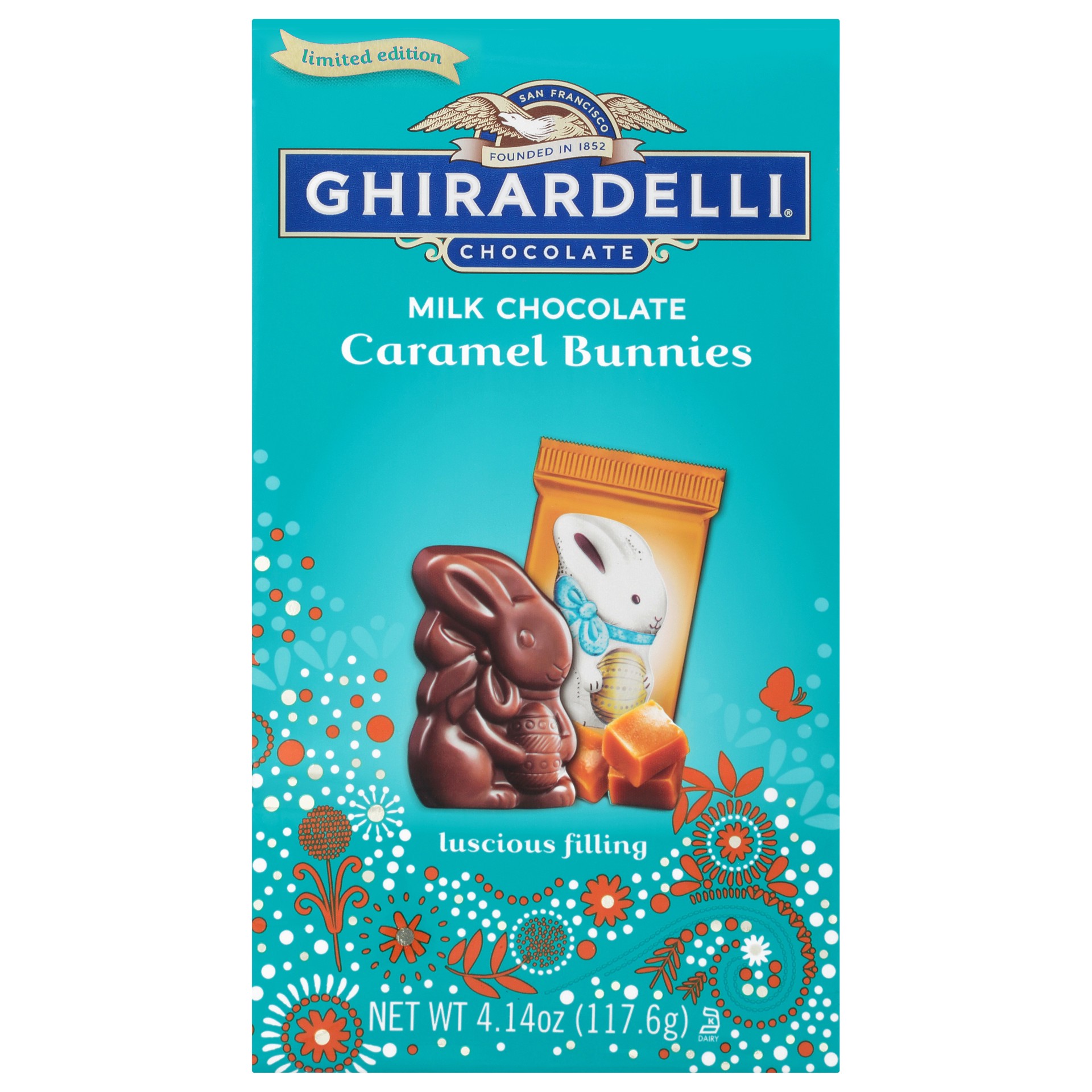 slide 2 of 5, Ghirardelli Milk Chocolate Bunny Caramel, 4.14 oz