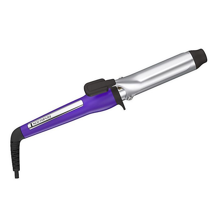 slide 1 of 8, Remington Ceramic Clipped Curling Iron - Purple, 1.25 in