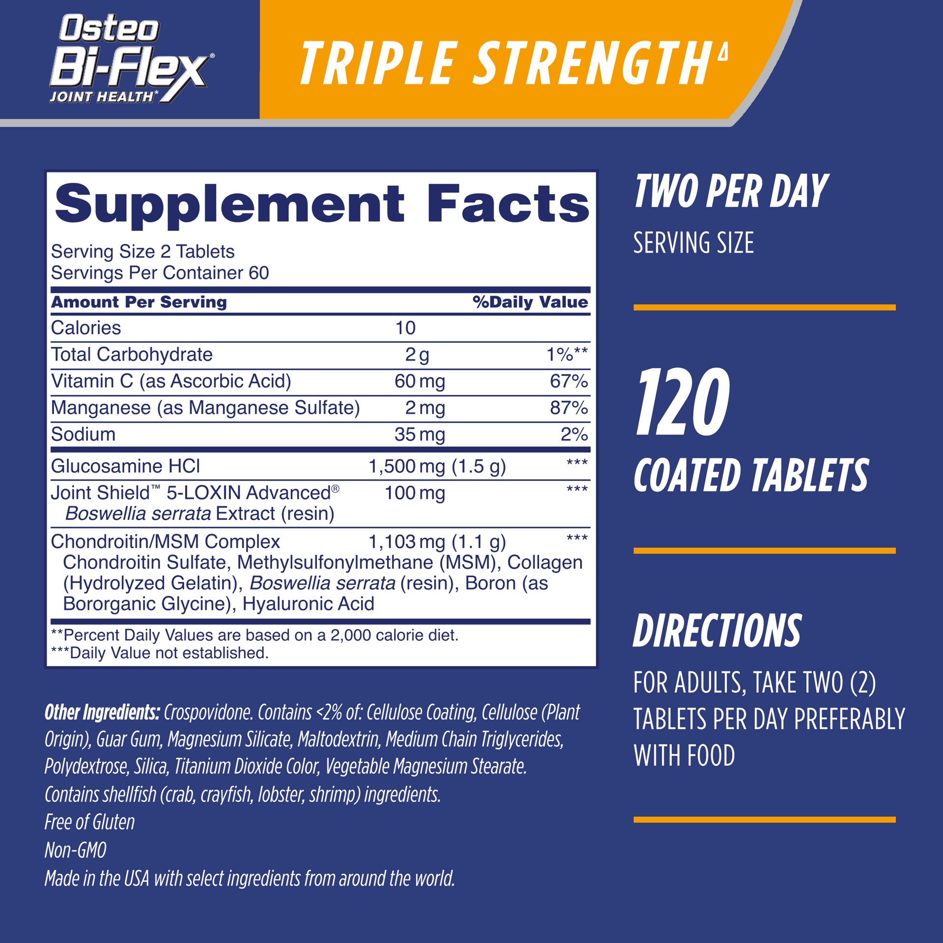 slide 4 of 5, Osteo Bi-Flex Triple Strength Joint Health 120 Coated Tablets, 120 ct