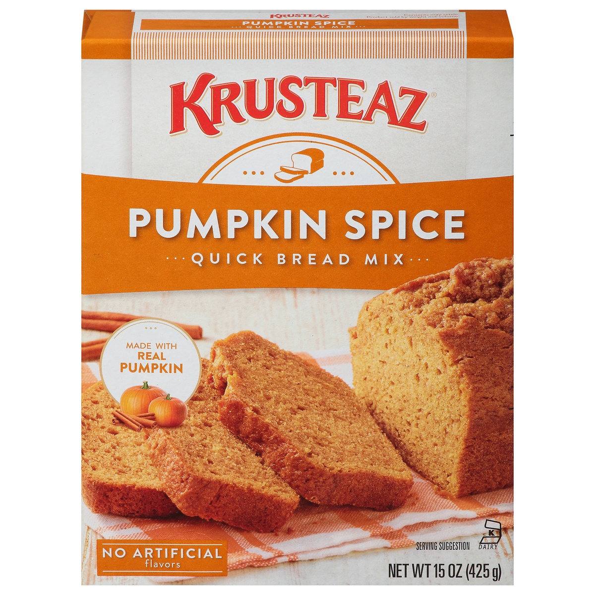slide 1 of 1, Krusteaz Pumpkin Spice Quick Bread Mix, 15 oz