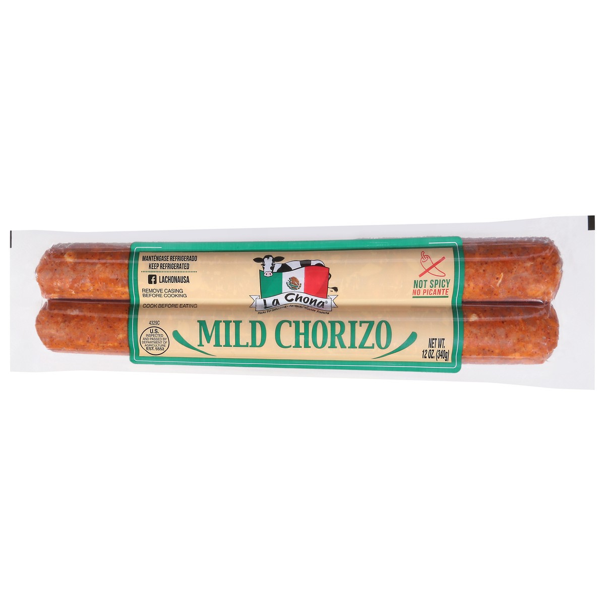 slide 9 of 9, La Chona Mild Chorizo Links - 12 Oz, 12 oz