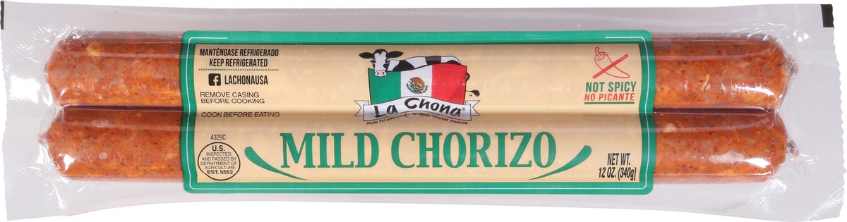 slide 7 of 9, La Chona Mild Chorizo Links - 12 Oz, 12 oz