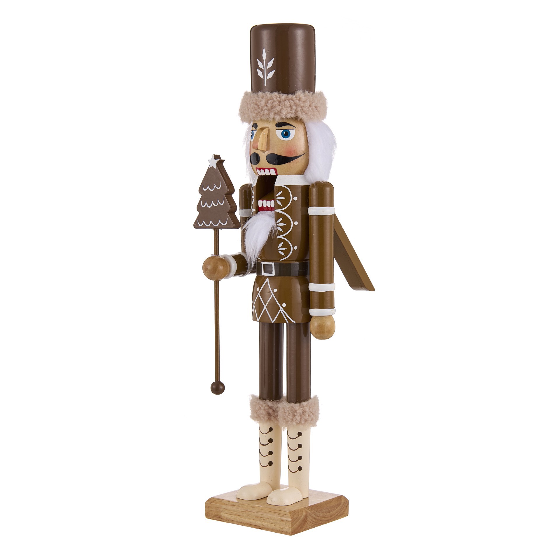 slide 3 of 3, 15.75" Gingerbread Nutcracker With Tree By Ashland, 4.33 in x 3.54 in x 15.75 in