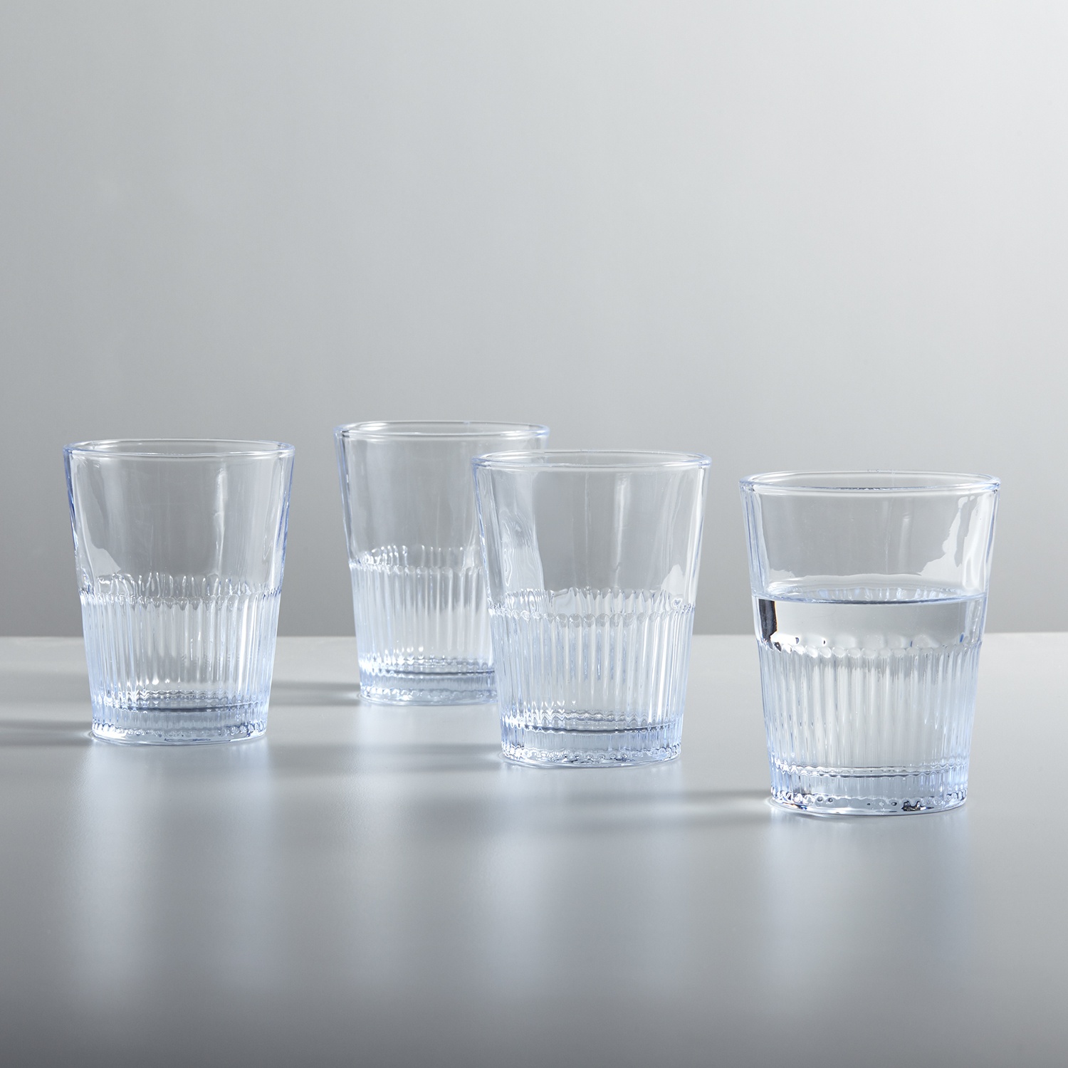 slide 1 of 1, Sur La Table Faceted Glass Tumbler, Blue, 1 ct