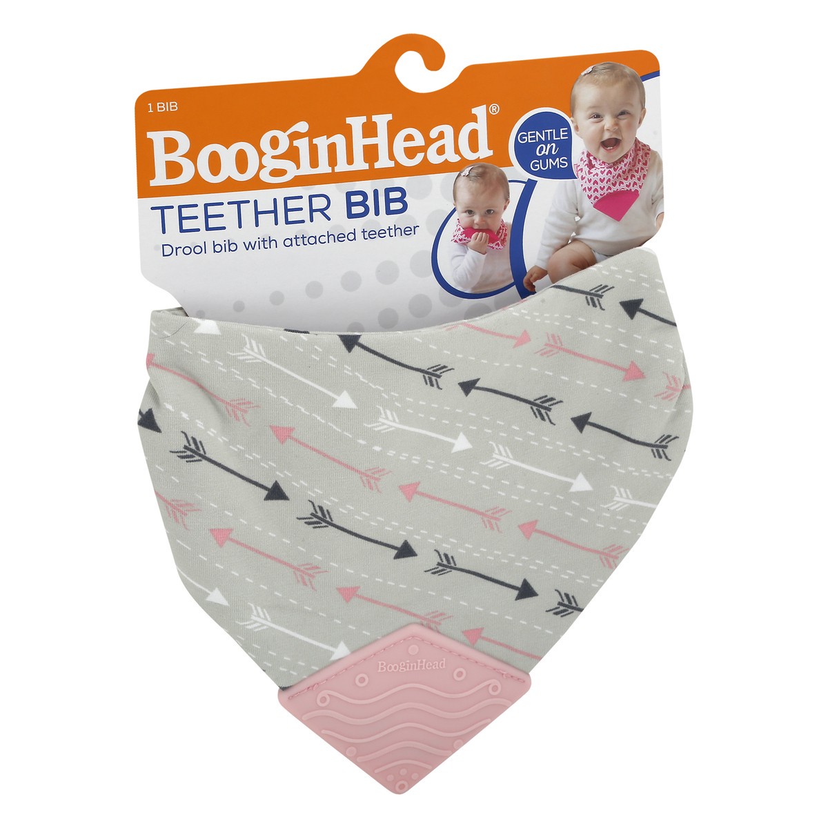 slide 6 of 9, BooginHead Arrows Teether Bib 1 ea, 1 ct