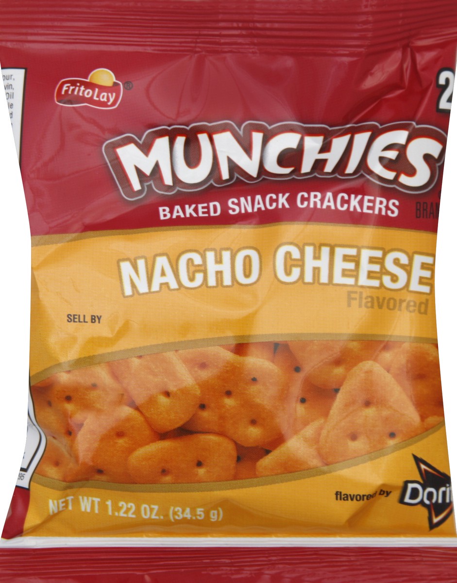 slide 5 of 5, Munchies Nacho Cheese Flavored Baked Snack Crackers, 1.22 oz