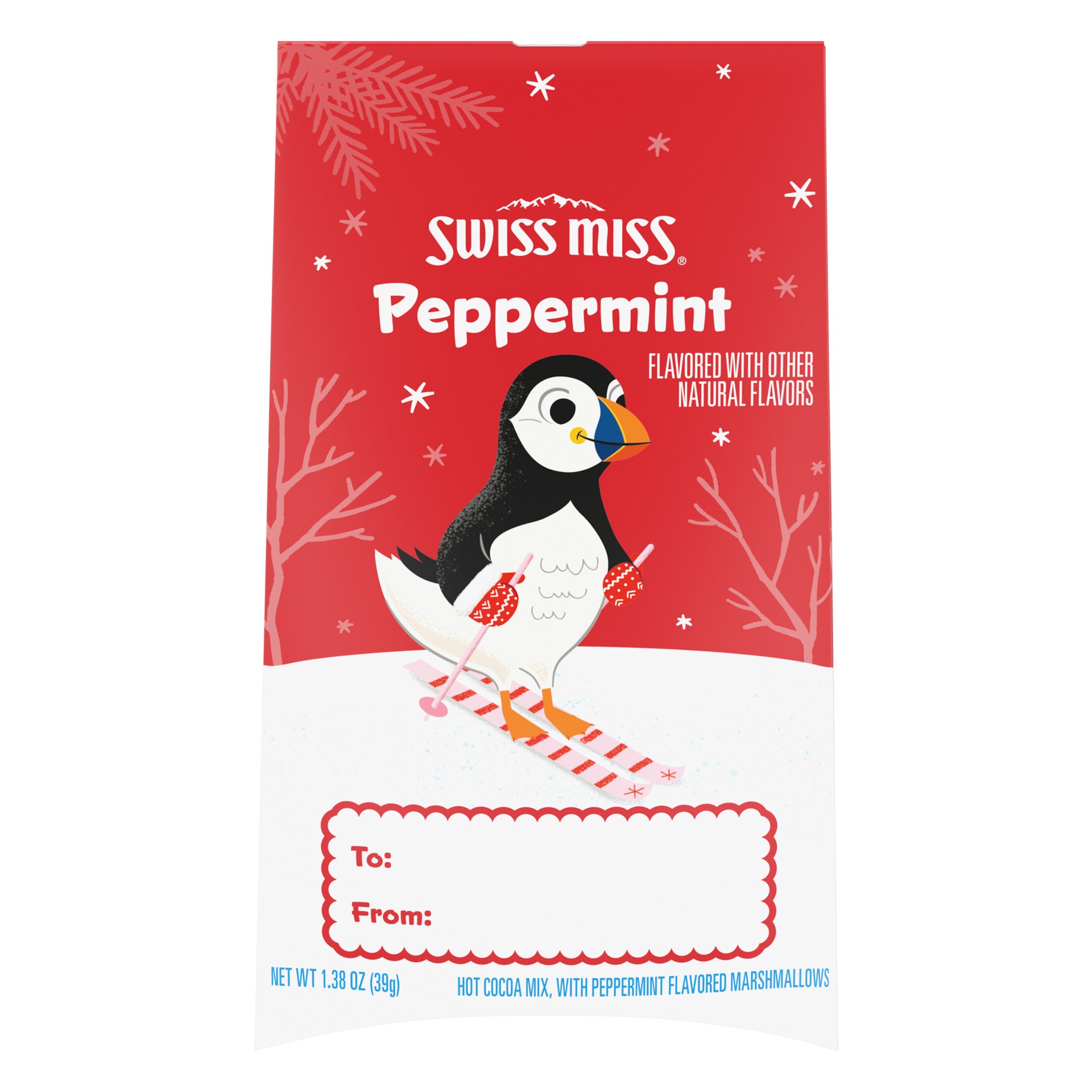 slide 1 of 5, Swiss Miss Hot Cocoa Mix Gift Ornament Peppermint Flavor, 1.38 oz., 1.38 oz