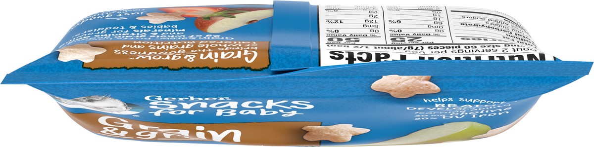 slide 4 of 9, Gerber Grain & Grow 8+ Months Crawler Strawberry Apple Puffed Grain Snack 0.5 oz, 0.5 oz