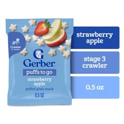 Gerber Stage 3 Strawberry Apple Puff Snack 0.5 oz