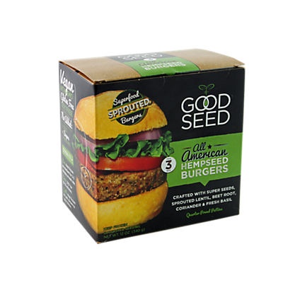 slide 1 of 1, Goodseed Original Hempseed Burgers, 12 oz