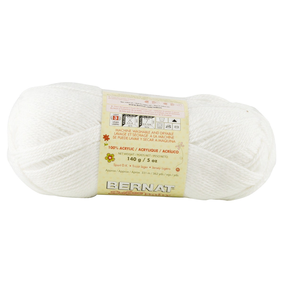 slide 7 of 13, Bernat Softee Baby Yarn, White, 5 oz