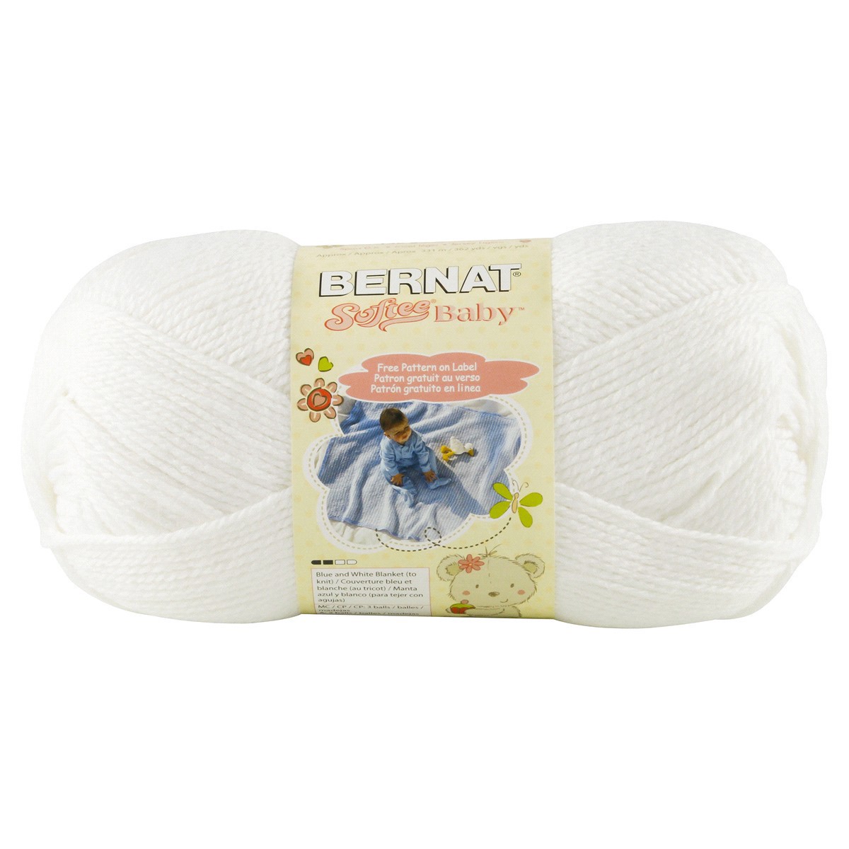 slide 1 of 13, Bernat Softee Baby Yarn, White, 5 oz