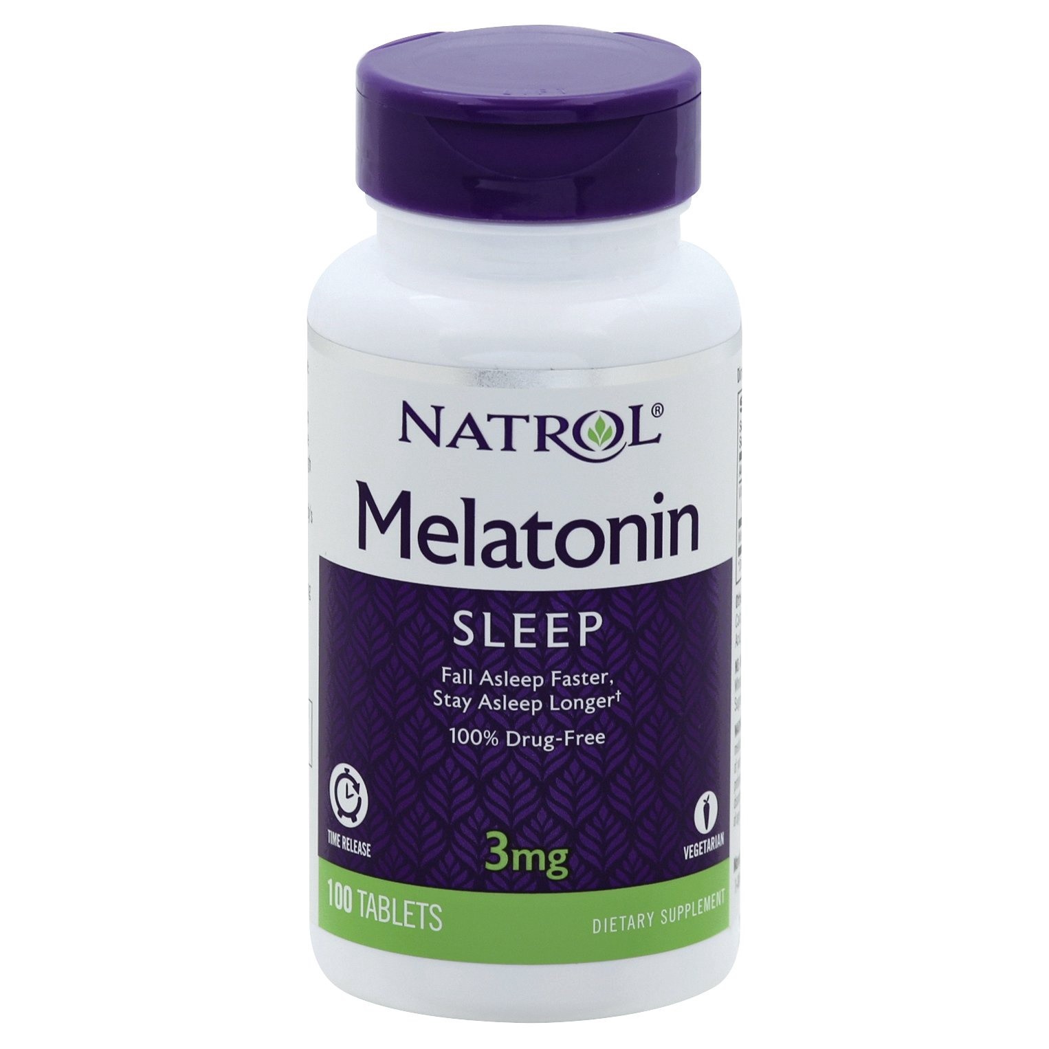 slide 1 of 1, Natrol Melatonin Time Release Dietary Supplement, 100 ct