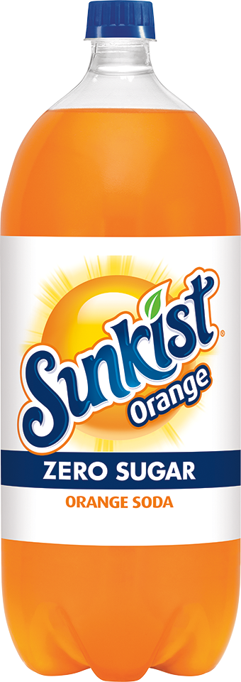 slide 2 of 5, Sunkist Zero Sugar Orange Soda, 2 L bottle, 2 liter; 67.6 oz