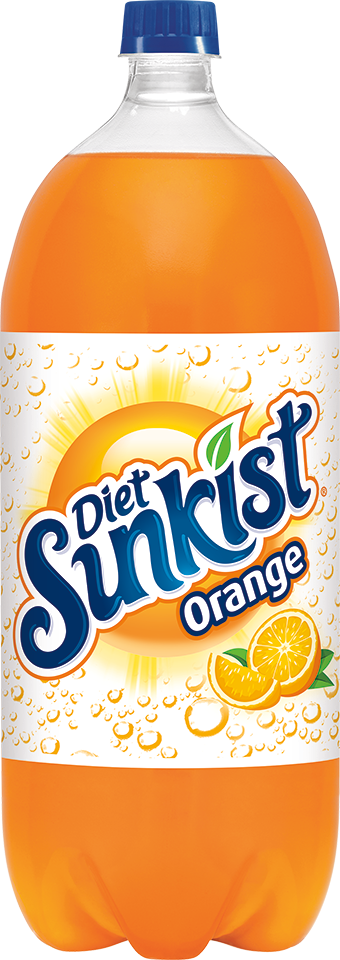 slide 1 of 2, Diet Sunkist Orange Soda, 2 liter