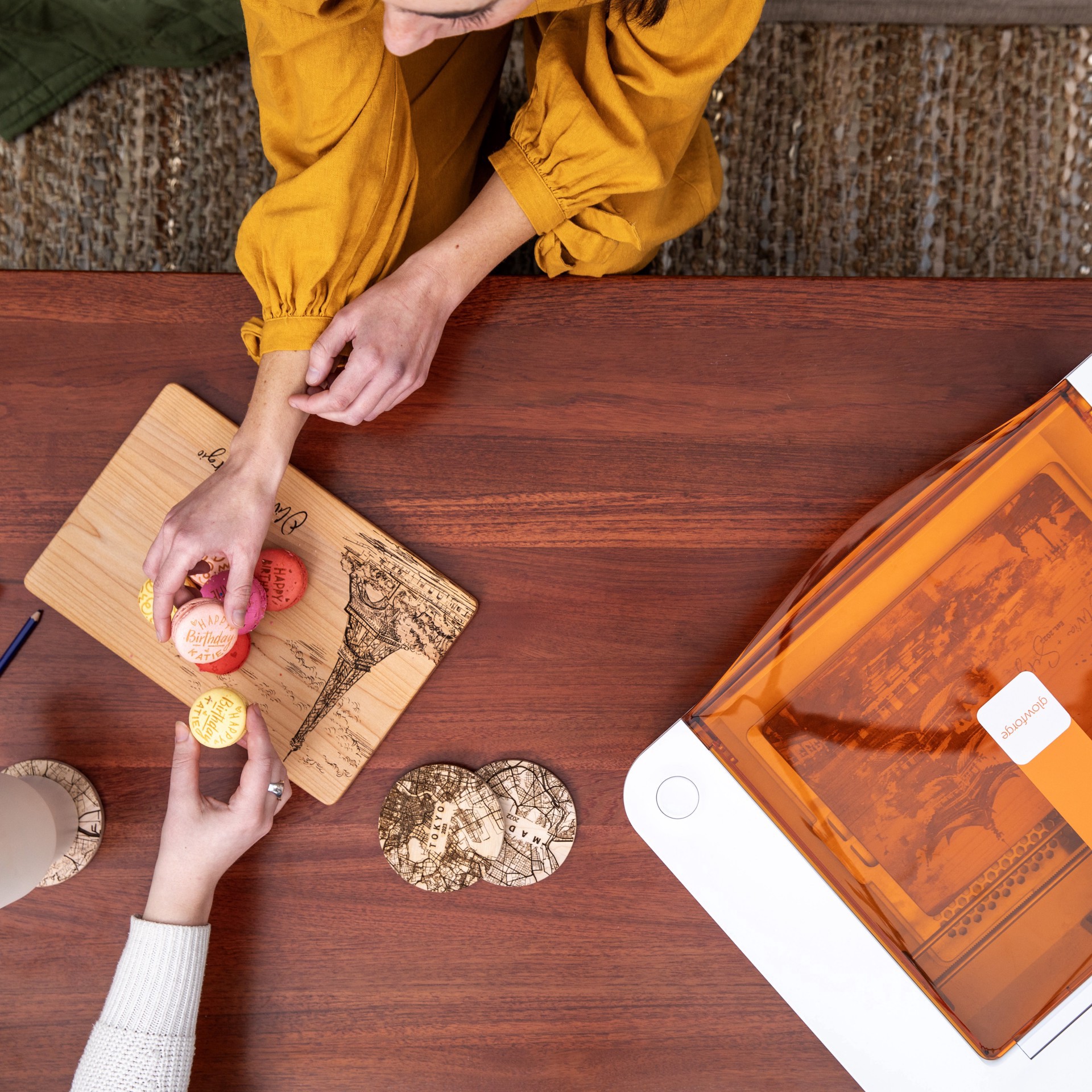 slide 7 of 7, Glowforge Spark Craft Laser Cutting Machine, 21.31 in x 18.5 in x 5.13 in