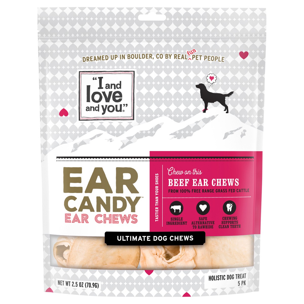 slide 1 of 2, I&love&you Dog Chews, Ear Candy, 2.5 oz