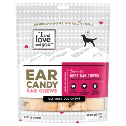 I and Love and You Ear Candy 5 Pack Beef Ear Dog Chews 5 ea