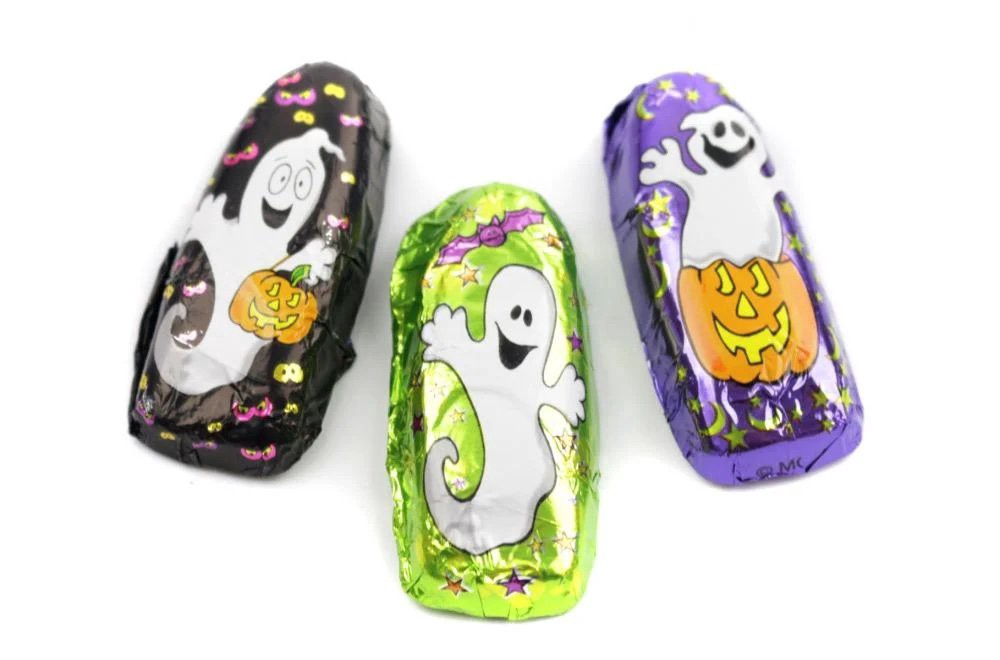 slide 1 of 1, Madelaine Prepacked Milk Chocolate Mini Ghosts, per lb